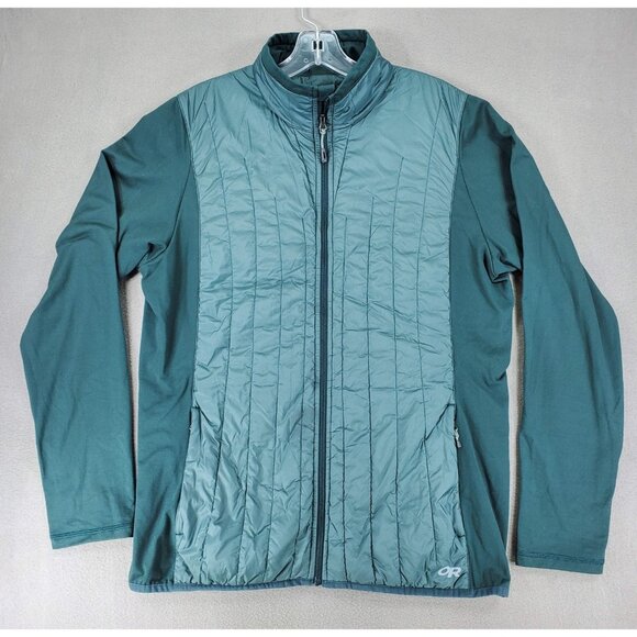 Outdoor Research Womens XL Jacket Melody Hybrid Blue Full Zip Quilted Green - Picture 1 of 8